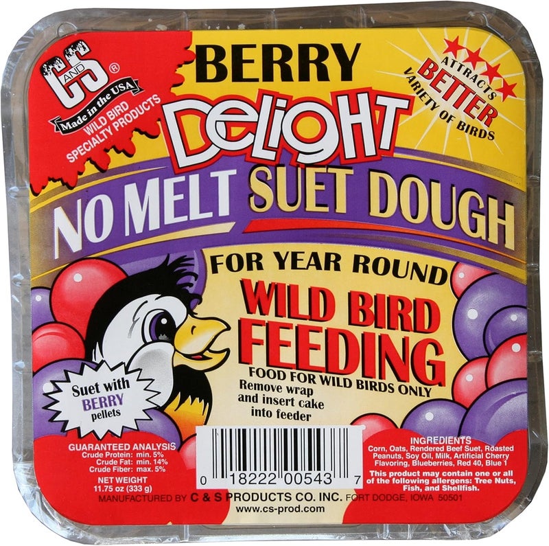 CS Berry Delight No-Melt Suet Dough 11.75 oz - Image 1
